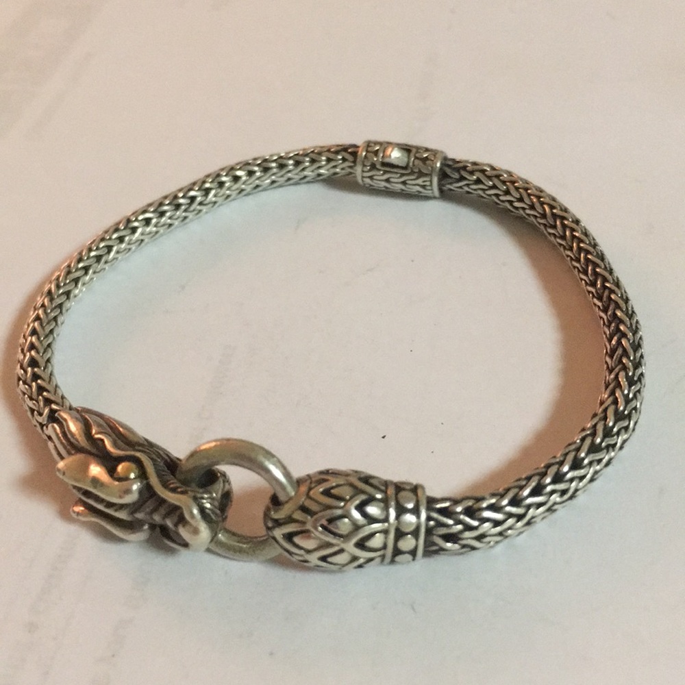 John Hardy bracelet Silver+18k gold eyes Unisex